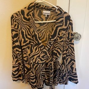 GANNI Wrap Top